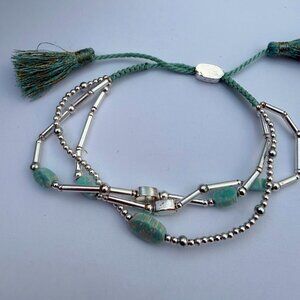 Kendra Scott Silver bracelet with turquoise opal